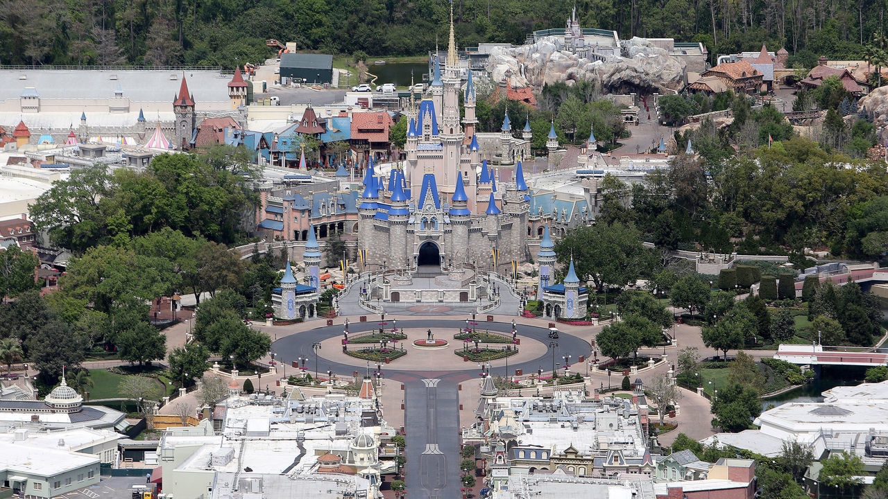 ORLANDO, FL - MARCH 23: Walt Disney World remains closed to the public due to the Coronavirus threat on March 23, 2020 in Orlando, Florida. The United States has surpassed 43,000 confirmed cases of the Coronavirus (COVID-19) and the death toll climbed to at least 514.