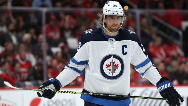 WASHINGTON, DC - FEBRUARY 25: Blake Wheeler #26 of the Winnipeg Jets in action against the Washington Capitals during the first period at Capital One Arena on February 25, 2020 in Washington, DC.