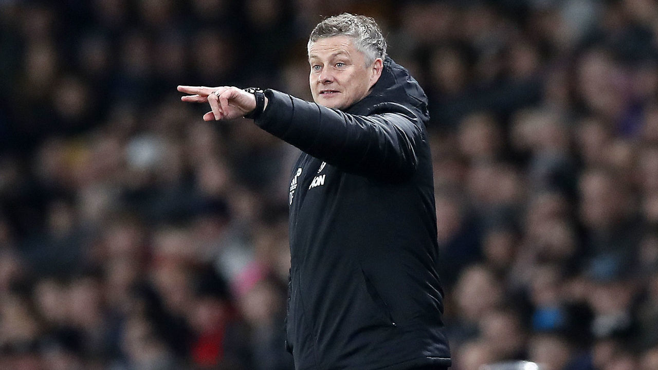 Manchester United manager Ole Gunnar Solskjaer during the FA Cup fifth round match at Pride Park, Derby.