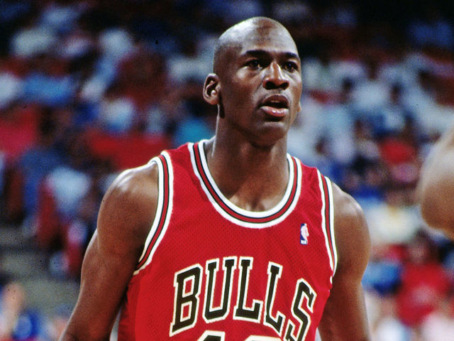 ORLANDO - 1989: Michael Jordan #23 of the Chicago Bulls wears jersey #12 during the game at Orlando Arena in Orlando, Florida. Mandatory Copyright Notice: Copyright 1989 NBAE