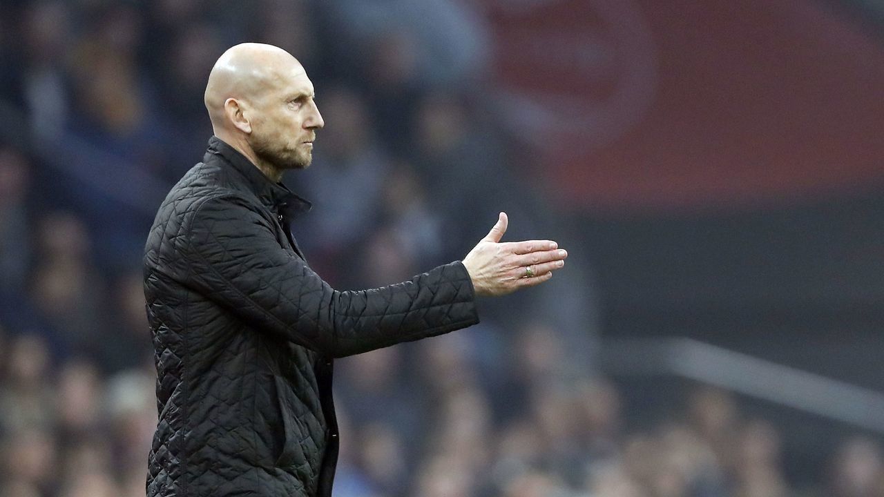 Feyenoord coach Jaap Stam during the Dutch Eredivisie match between Ajax Amsterdam and Feyenoord Rotterdam at the Johan Cruijff Arena on October 27, 2019 in Amsterdam, The Netherlands