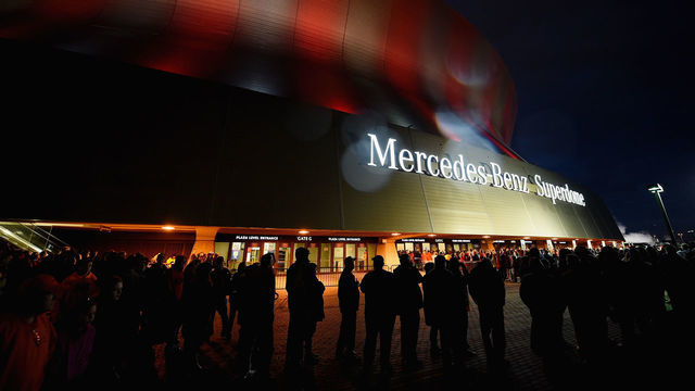 NEW ORLEANS, LA - JANUARY 01: Patrons wait outside the Mercedes-Benz Superdome before the Mississippi Rebels take on the Oklahoma State Cowboys during the Allstate Sugar Bowl at Mercedes-Benz Superdome on January 1, 2016 in New Orleans, Louisiana.