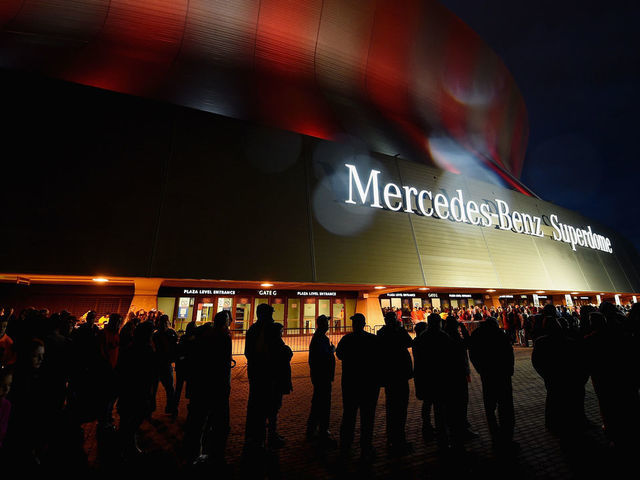 NEW ORLEANS, LA - JANUARY 01: Patrons wait outside the Mercedes-Benz Superdome before the Mississippi Rebels take on the Oklahoma State Cowboys during the Allstate Sugar Bowl at Mercedes-Benz Superdome on January 1, 2016 in New Orleans, Louisiana.
