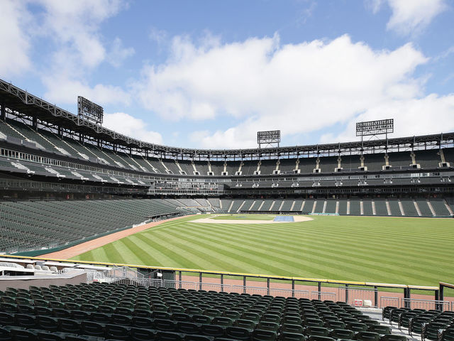CHICAGO, ILLINOIS - MAY 08: A general view of Guaranteed Rate Feld, home of the Chicago White Sox, on May 08, 2020 in Chicago, Illinois. The 2020 Major League Baseball season is on hold due to the COVID-19 pandemic.