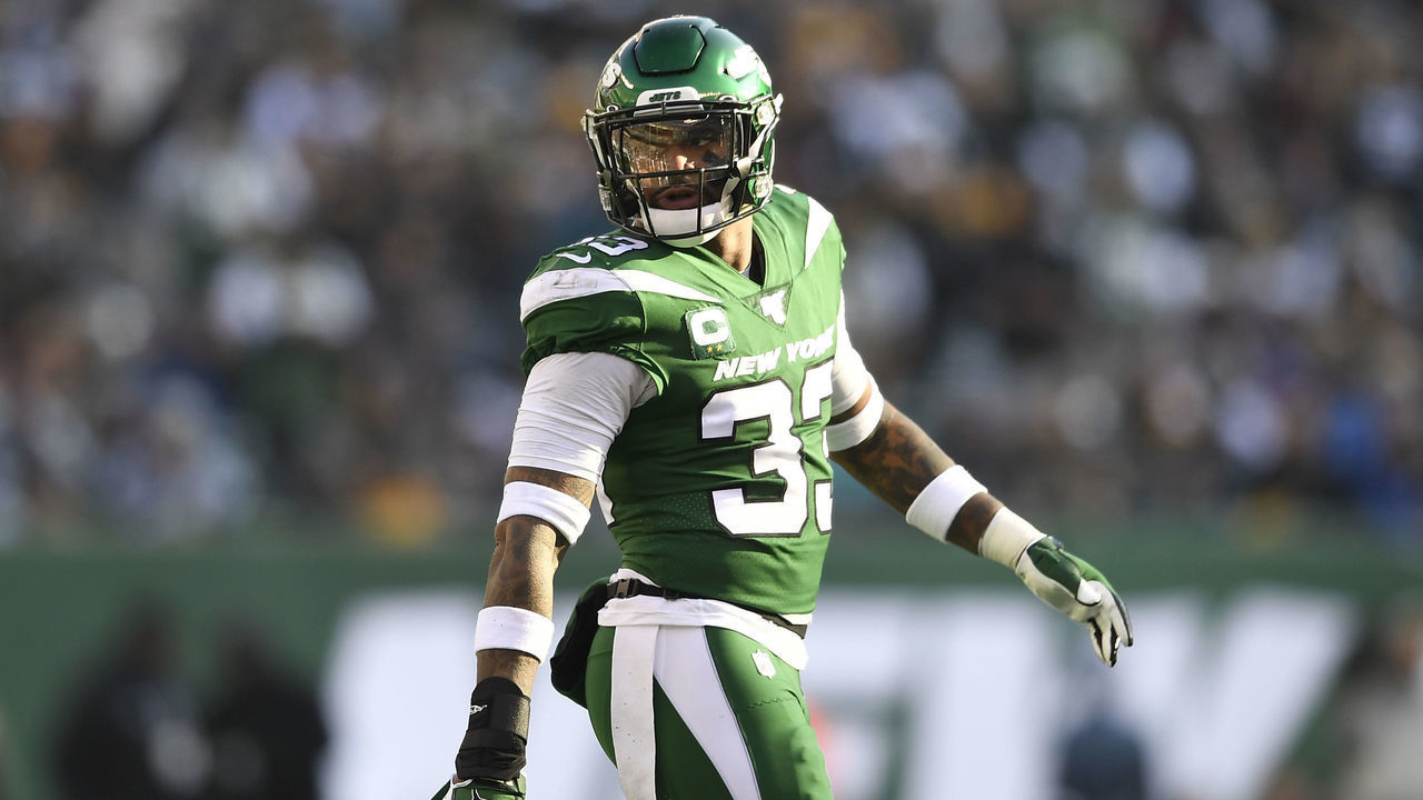EAST RUTHERFORD, NEW JERSEY - DECEMBER 22: Jamal Adams #33 of the New York Jets looks on during the first half of the game against the Pittsburgh Steelers at MetLife Stadium on December 22, 2019 in East Rutherford, New Jersey.