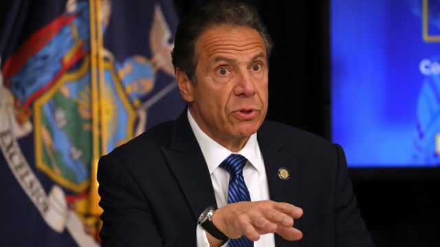 NEW YORK, NEW YORK - MAY 21: New York Governor Andrew Cuomo speaks to members of the media at a news conference on May 21, 2020 in New York City. While the governor continued to say that New York City is seeing a steady decline in coronavirus cases, he also mentioned that the number of countries reporting a mysterious illness in children believed to be connected to COVID-19 has nearly doubled in just one week.