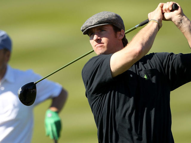 PEBBLE BEACH, CA - FEBRUARY 12: NFL player Drew Brees tees off on the 9th hole during the third round of the AT&T Pebble Beach National Pro-Am at the Pebble Beach Golf Links on February 12, 2011 in Pebble Beach, California.