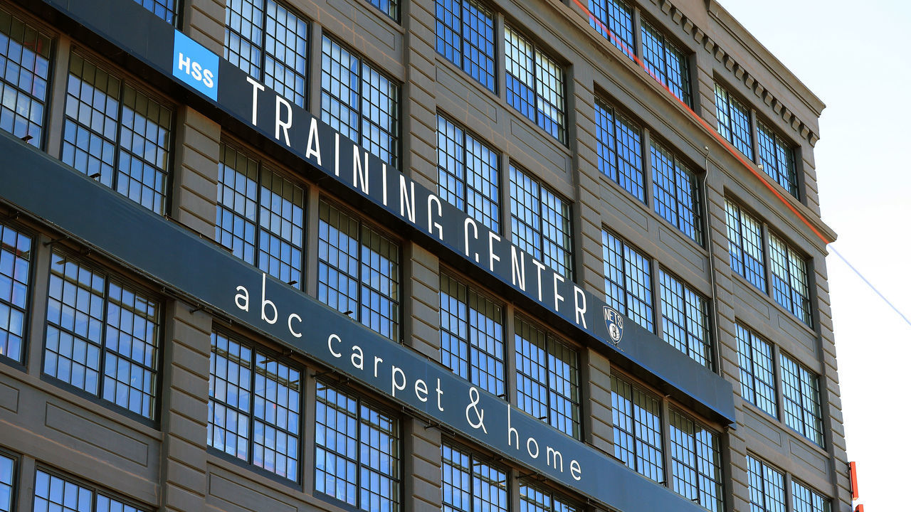 NEW YORK, NY - APRIL 28: The Brooklyn Nets HSS Training Center practice facility is seen on April 28, 2020 in the Industry City neighborhood of the Brooklyn borough of New York City. The NBA recently announced the possibility of re-opening team practice facilities as early as May 8.