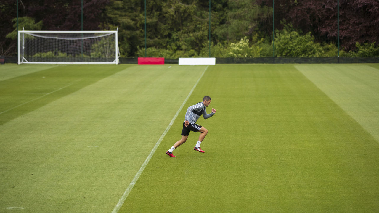WOLVERHAMPTON, ENGLAND - MAY 15: Conor Cody of Wolverhampton Wanderers participates in an isolated fitness session during the COVID-19 lockdown at Sir Jack Hayward Training Ground on May 15, 2020 in Wolverhampton, England.