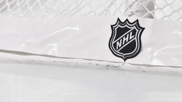 MONTREAL, QC - NOVEMBER 05: The NHL logo on the back of the goal netting between the Montreal Canadiens and the Boston Bruins at the Bell Centre on November 5, 2019 in Montreal, Canada. The Montreal Canadiens defeated the Boston Bruins 5-4.