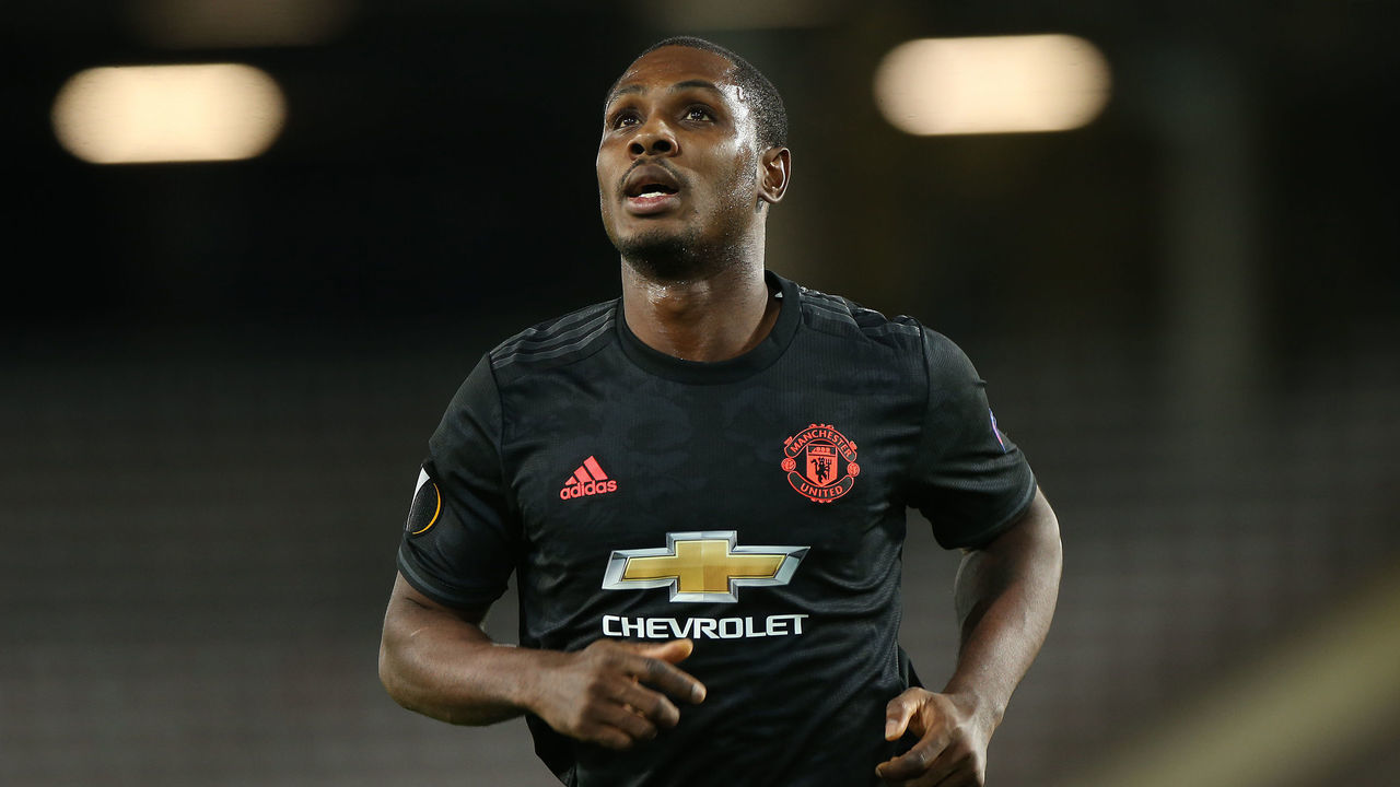 LINZ, AUSTRIA - MARCH 12: Odion Ighalo of Manchester United in action during the UEFA Europa League round of 16 first leg match between LASK and Manchester United at Linzer Stadion on March 12, 2020 in Linz, Austria. The match is played behind closed doors as a precaution against the spread of COVID-19 (Coronavirus).
