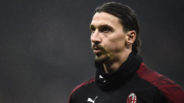 STADIO GIUSEPPE MEAZZA, MILAN, ITALY - 2020/02/17: Zlatan Ibrahimovic of AC Milan reacts during warm up prior to the Serie A football match between AC Milan and Torino FC. AC Milan won 1-0 over Torino FC.