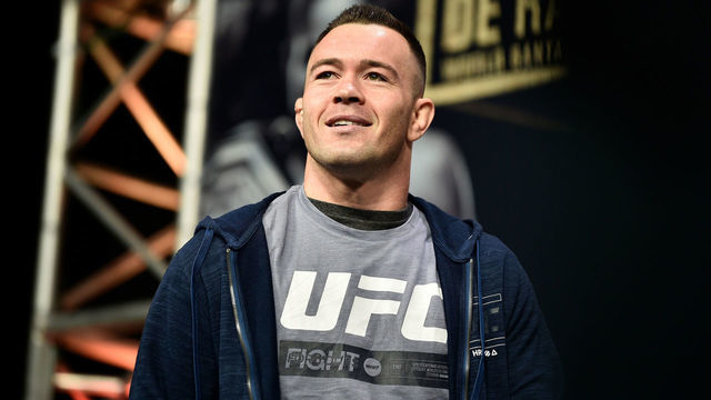 LAS VEGAS, NEVADA - DECEMBER 13: Colby Covington walks on stage during the UFC 245 Weigh-Ins at T-Mobile Arena on December 13, 2019 in Las Vegas, Nevada.
