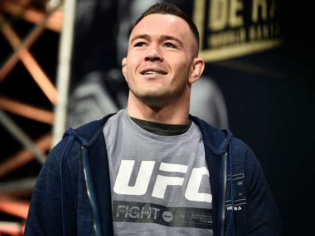 LAS VEGAS, NEVADA - DECEMBER 13: Colby Covington walks on stage during the UFC 245 Weigh-Ins at T-Mobile Arena on December 13, 2019 in Las Vegas, Nevada.