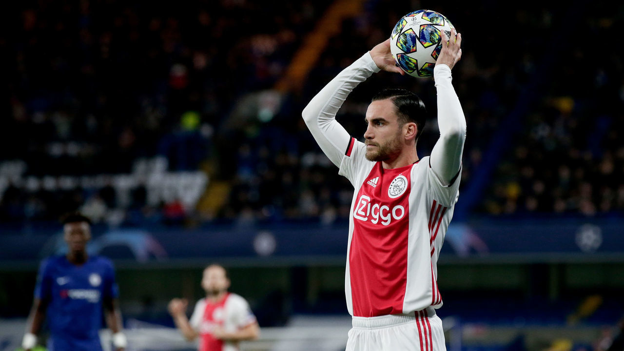 LONDON, UNITED KINGDOM - NOVEMBER 5: Nicolas Tagliafico of Ajax during the UEFA Champions League match between Chelsea v Ajax at the Stamford Bridge on November 5, 2019 in London United Kingdom
