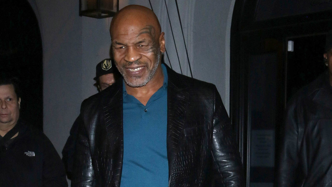 LOS ANGELES, CA - MARCH 12: Mike Tyson is seen on March 12, 2020 in Los Angeles, California.