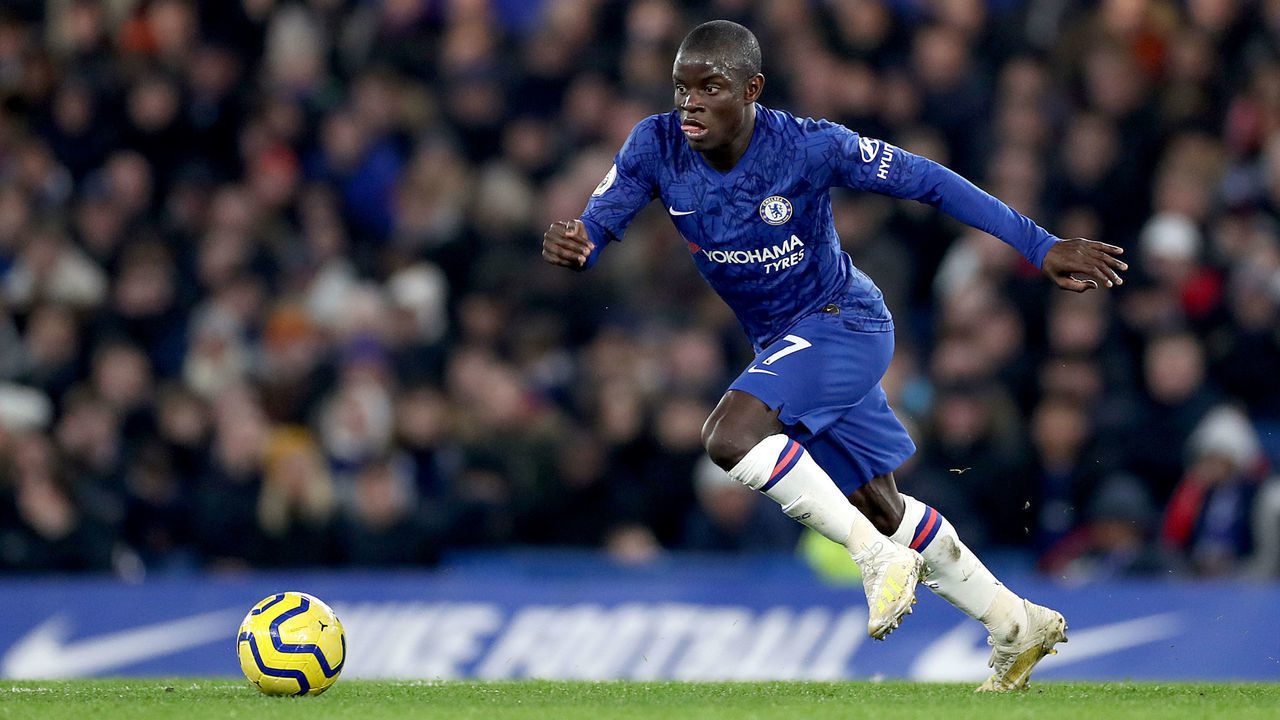 Chelsea's N'Golo Kante during the Premier League match at Stamford Bridge, London.