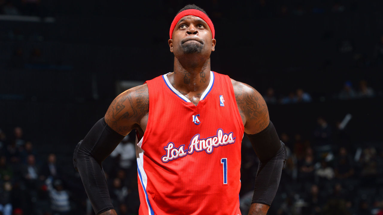 BROOKLYN, NY - DECEMBER 12: Stephen Jackson #1 of the Los Angeles Clippers looks on against the Brooklyn Nets on December 12, 2013 at the Barclays Center in Brooklyn, New York. Mandatory Copyright Notice: Copyright 2013 NBAE