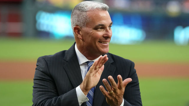 KANSAS CITY, MO - SEPTEMBER 13: Kansas City Royals general manager Dayton Moore before an MLB baseball game between the Houston Astros and Kansas City Royals on September 13, 2019 at Kauffman Stadium in Kansas City, MO.