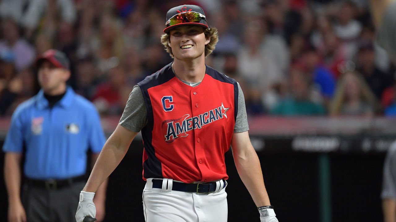 CLEVELAND, OHIO - JULY 08: Blaze Jordan is seen during the T-Mobile Home Run Derby at Progressive Field on July 08, 2019 in Cleveland, Ohio.