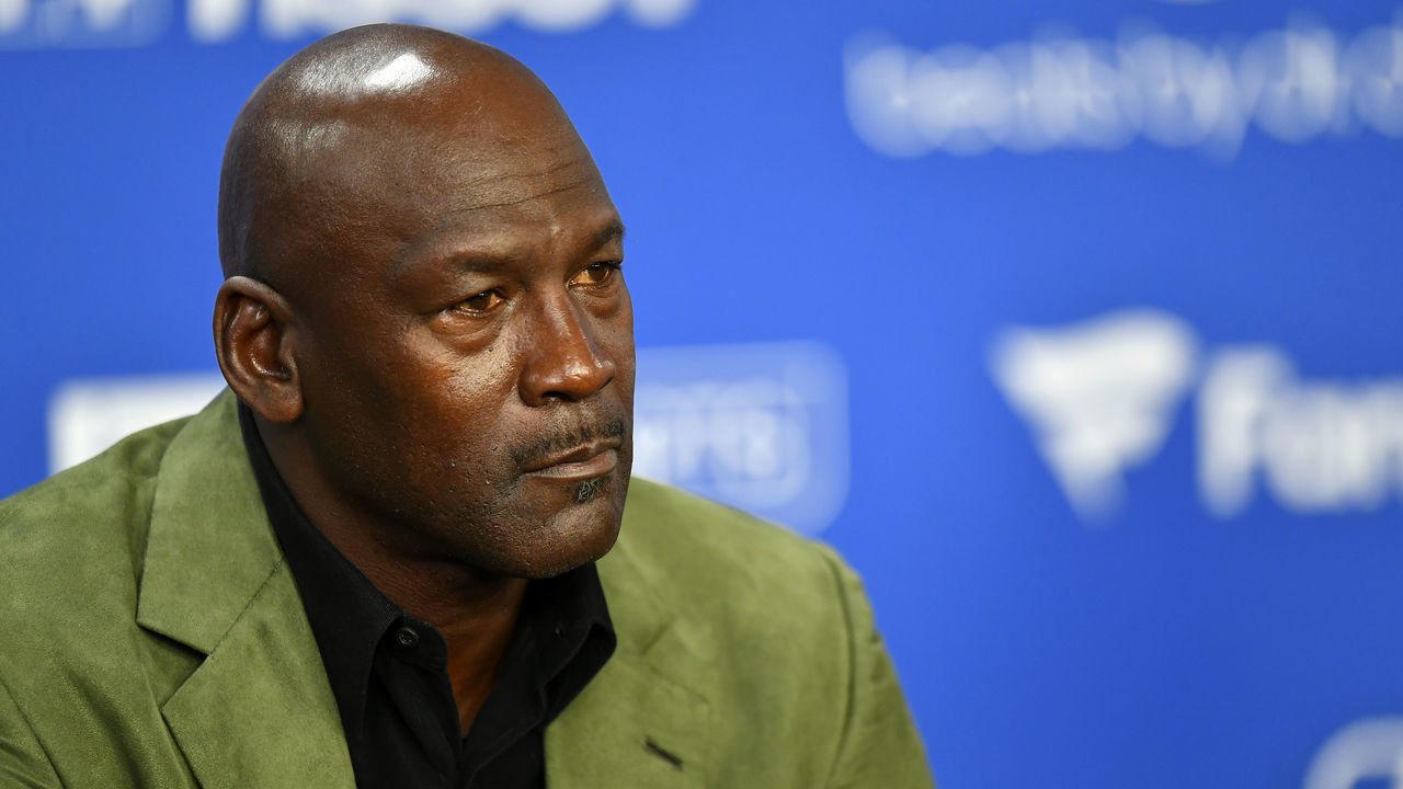 PARIS, FRANCE - JANUARY 24: Michael Jordan attends a press conference before the NBA Paris Game match between Charlotte Hornets and Milwaukee Bucks on January 24, 2020 in Paris, France.