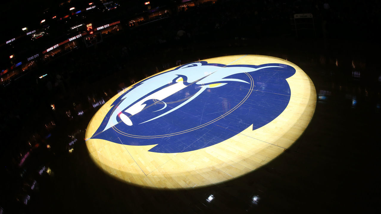 MEMPHIS, TN - DECEMBER 20: An overall view of the Memphis Grizzlies logo before a game against the Boston Celtics on December 20, 2016 at FedExForum in Memphis, Tennessee. NOTE TO USER: User expressly acknowledges and agrees that, by downloading and/or using this photograph, user is consenting to the terms and conditions of the Getty Images License Agreement. Mandatory Copyright Notice: Copyright 2016 NBAE