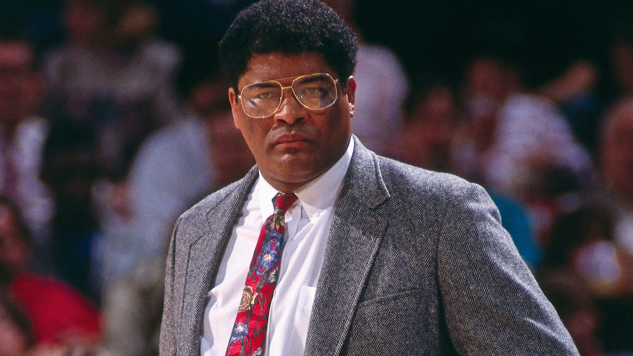 SACRAMENTO, CA - FEBRUARY 12: Washington Bullets head coach Wes Unseld looks on during a game played on February 12, 1992 at Arco Arena in Sacramento, California. Mandatory Copyright Notice: Copyright 1992 NBAE