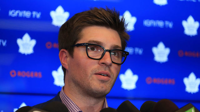TORONTO, ON- Kyle Dubas file photos from the Nylander signing press meeting.(Rene Johnston/Toronto Star) (Rene Johnston/Toronto Star via Getty Images)