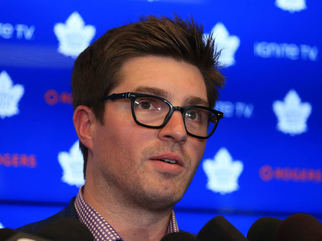 TORONTO, ON- Kyle Dubas file photos from the Nylander signing press meeting.(Rene Johnston/Toronto Star) (Rene Johnston/Toronto Star via Getty Images)
