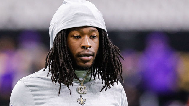 NEW ORLEANS, LA - JANUARY 05: New Orleans Saints running back Alvin Kamara (41) during warmups before the game against Minnesota Vikings and New Orleans Saints on January 5, 2020 at the Mercedes-Benz Superdome in New Orleans, LA.
