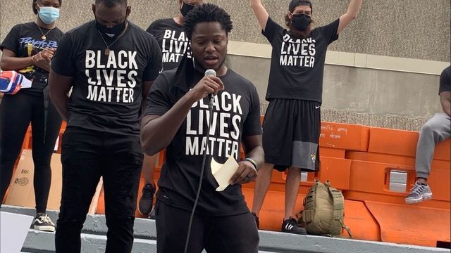 Jaguars march to police station to raise awareness of racial injustice