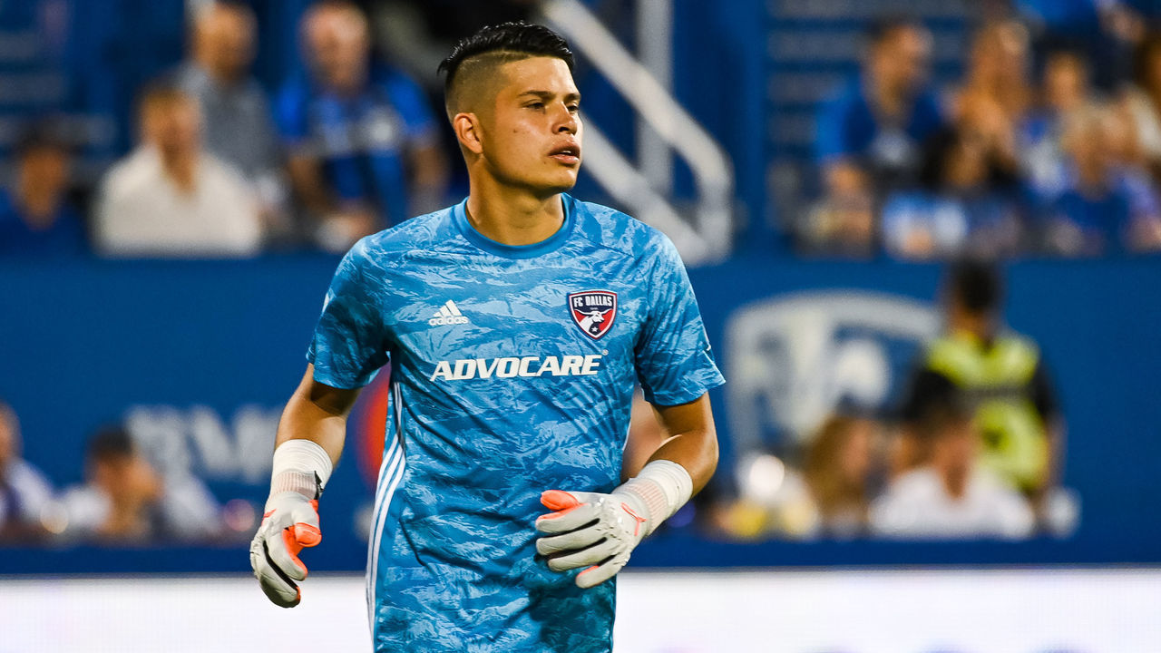 MONTREAL, QC - AUGUST 17: Look on FC Dallas goalkeeper Jesse Gonzalez (1) during the FC Dallas versus the Montreal Impact game on August 17, 2019, at Stade Saputo in Montreal, QC