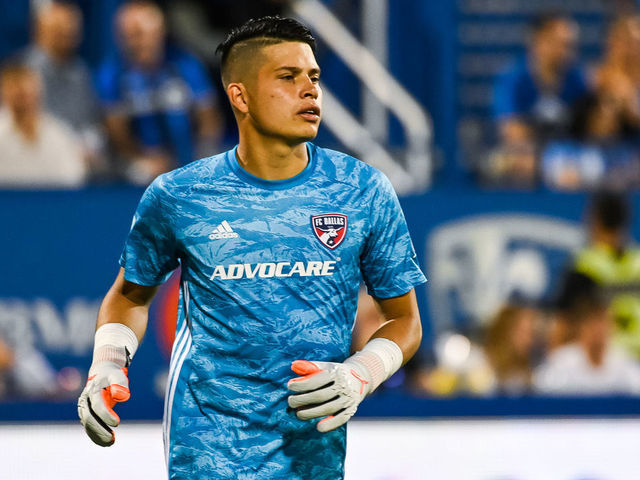 MONTREAL, QC - AUGUST 17: Look on FC Dallas goalkeeper Jesse Gonzalez (1) during the FC Dallas versus the Montreal Impact game on August 17, 2019, at Stade Saputo in Montreal, QC