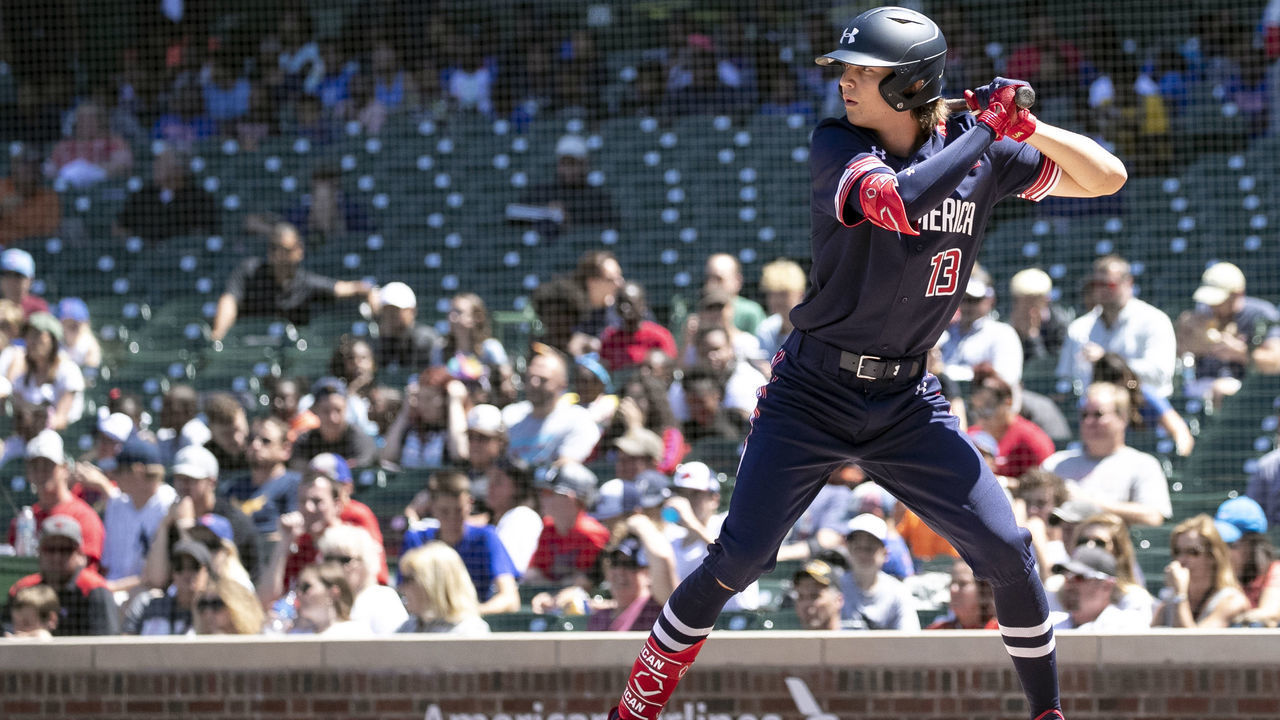 CHICAGO, IL - JULY 22: Zac Veen #13 bats during the Under Armour All-American Game at the Wrigley Field on July 22, 2019 in Chicago, Illinois.