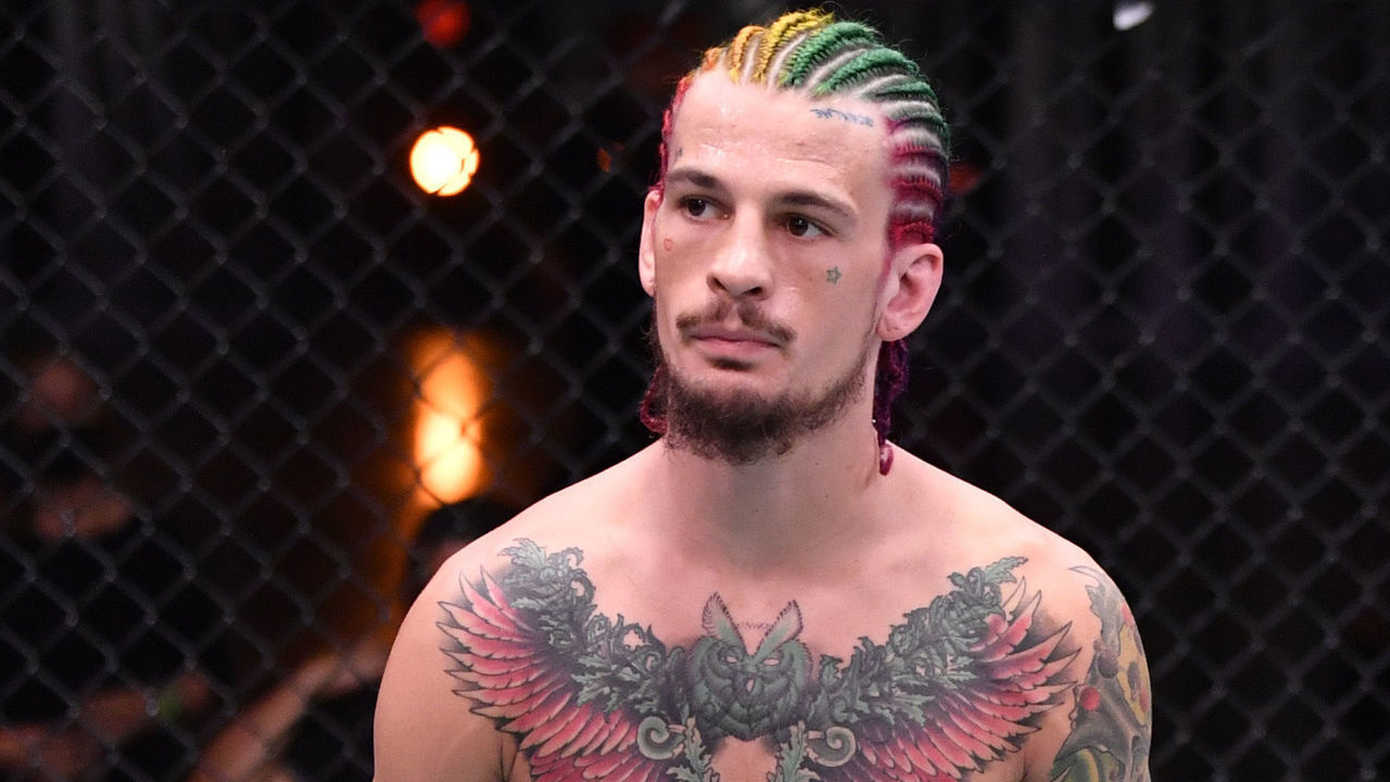 LAS VEGAS, NEVADA - JUNE 06: Sean O'Malley reacts after his knockout victory over Eddie Wineland in their bantamweight bout during the UFC 250 event at UFC APEX on June 06, 2020 in Las Vegas, Nevada.