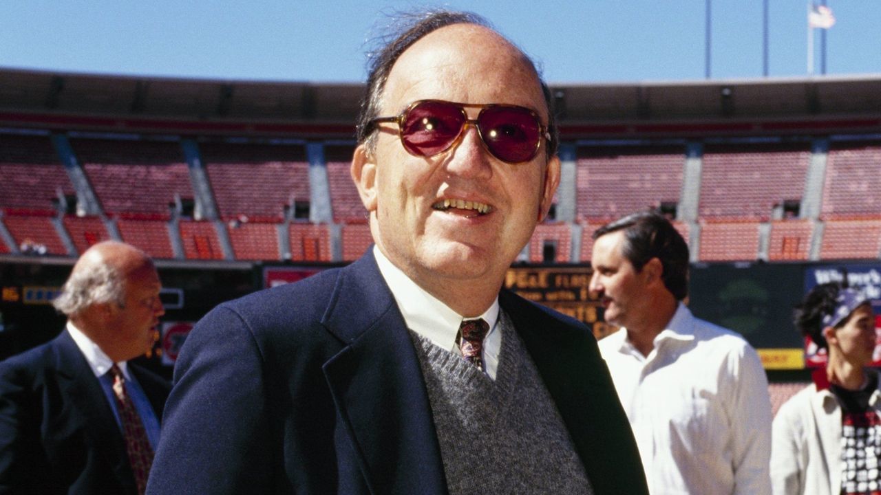 SAN FRANCISCO - 1991: MLB Commissioner Fay Vincent looks on before a San Francisco Giants game in the 1991 season at Candlestick Park in San Francisco, California.