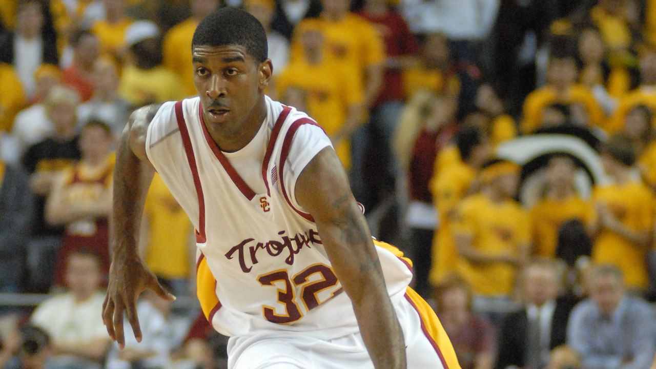 OJ Mayo during an NCAA basketball game featuring the Oklahoma Sooners against the USC Trojans played at the Galen Center in Los Angeles, CA.