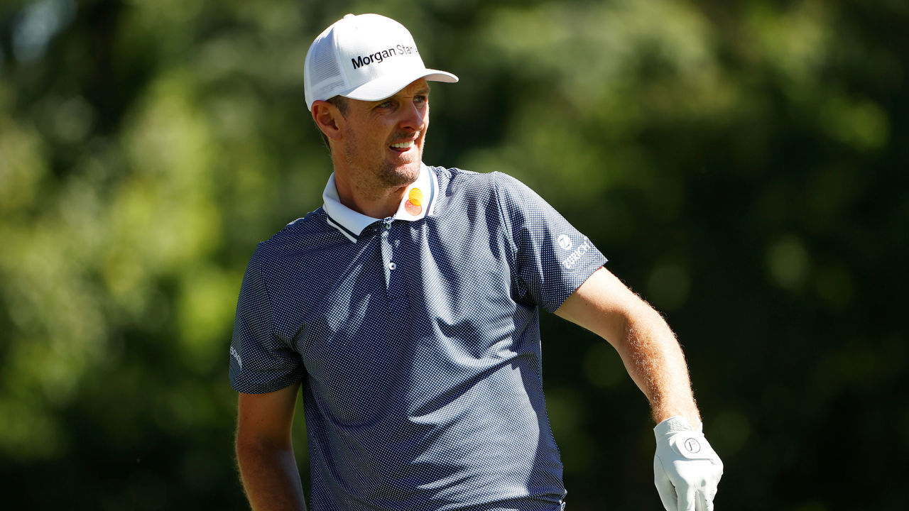 FORT WORTH, TEXAS - JUNE 11: Justin Rose of England looks on during the first round of the Charles Schwab Challenge on June 11, 2020 at Colonial Country Club in Fort Worth, Texas.