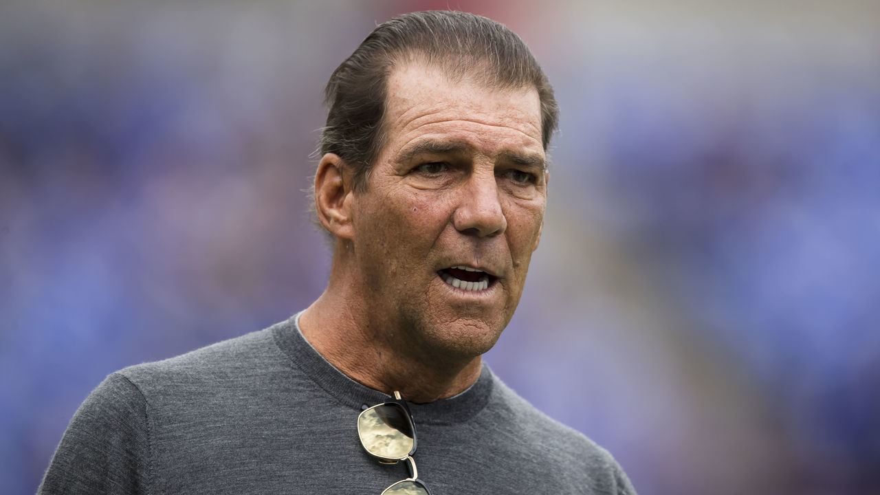 BALTIMORE, MD - OCTOBER 13: Majority owner Steve Bisciotti of the Baltimore Ravens looks on before the game against the Cincinnati Bengals at M&T Bank Stadium on October 13, 2019 in Baltimore, Maryland.
