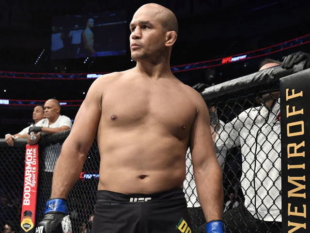 RALEIGH, NORTH CAROLINA - JANUARY 25: Junior Dos Santos of Brazil prepares to fight Curtis Blaydes in their heavyweight fight during the UFC Fight Night event at PNC Arena on January 25, 2020 in Raleigh, North Carolina.