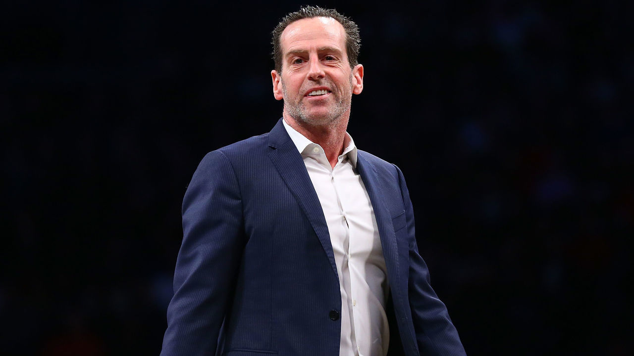 NEW YORK, NEW YORK - FEBRUARY 24: Head Coach Kenny Atkinson of the Brooklyn Nets looks on against the Brooklyn Nets at Barclays Center on February 24, 2020 in New York City. Orlando Magic defeated the Brooklyn Nets 115-113.
