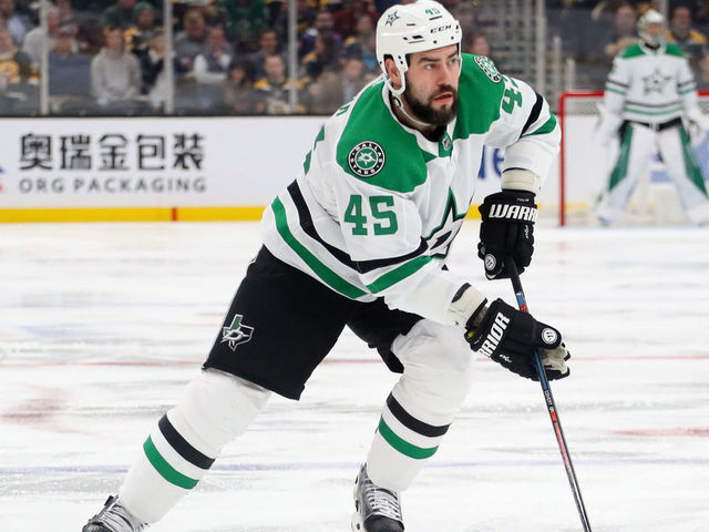 BOSTON, MASSACHUSETTS - FEBRUARY 27: Roman Polak #45 of the Dallas Stars skates against the Boston Bruins during the second period at TD Garden on February 27, 2020 in Boston, Massachusetts.