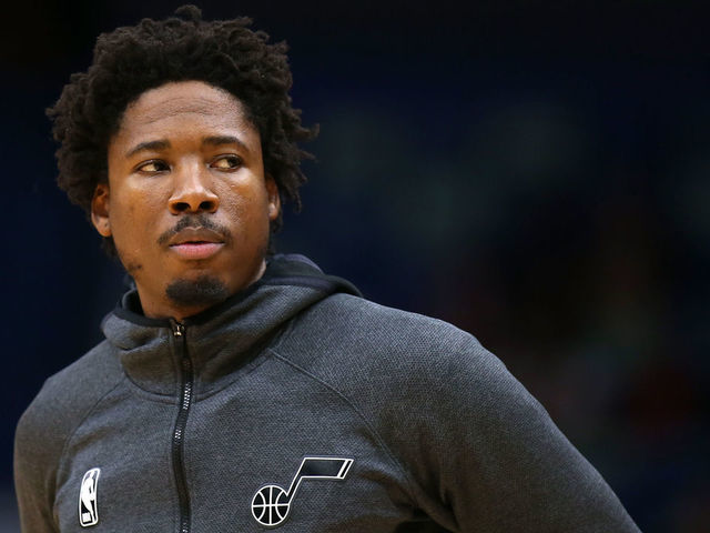 NEW ORLEANS, LOUISIANA - JANUARY 06: Ed Davis #17 of the Utah Jazz reacts against the New Orleans Pelicans during a game at the Smoothie King Center on January 06, 2020 in New Orleans, Louisiana.