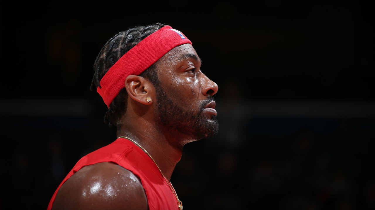 WASHINGTON, DC - FEBRUARY 24: John Wall #2 of the Washington Wizards warms up before the game against the Milwaukee Bucks on February 24, 2020 at Capital One Arena in Washington, DC. Mandatory Copyright Notice: Copyright 2020 NBAE