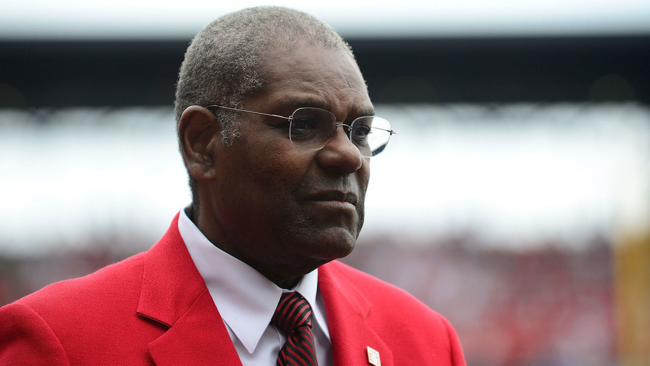 ST. LOUIS, MO - APRIL 13: St. Louis Cardinals hall of famer Bob Gibson looks on during the opening day ceremony before a game against the Milwaukee Brewers at Busch Stadium on April 13, 2015 in St. Louis, Missouri.
