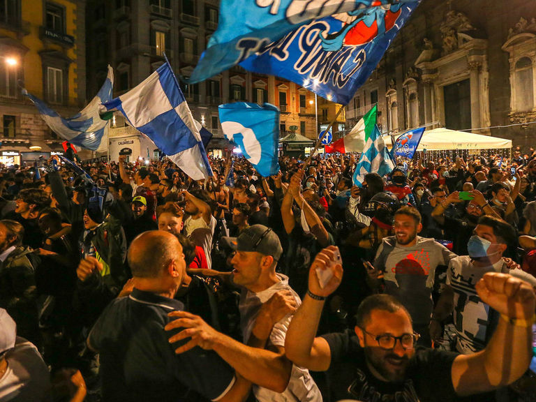  Napoli fans  crowd streets to celebrate Coppa Italia win 