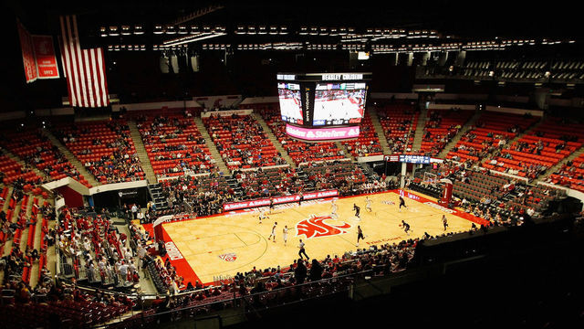 PULLMAN, WA - DECEMBER 03: A general view of Beasley Coliseum during the game between the Idaho Vandals and the Washington State Cougars on December 3, 2014 in Pullman, Washington.