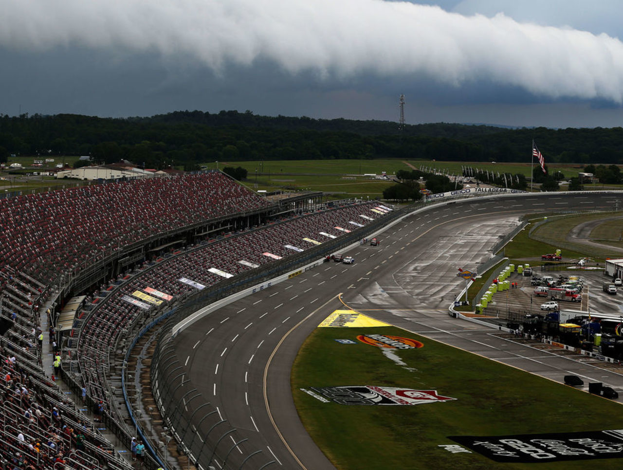 through the area prior to the NASCAR Cup Series GEICO 500at Talladega Super...