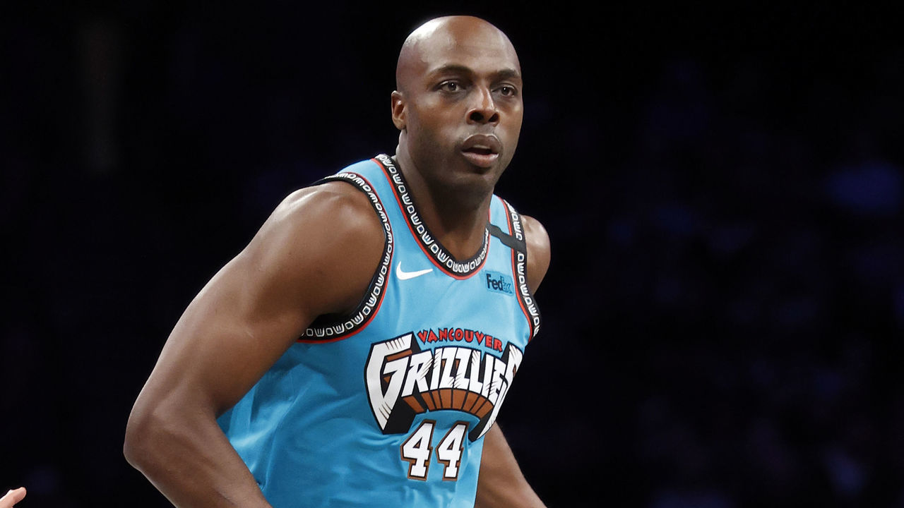NEW YORK, NY - MARCH 04: Anthony Tolliver #44 of the Memphis Grizzlies drives with the ball during an NBA basketball game against the Brooklyn Nets on March 4, 2020 at Barclays Center in the Brooklyn borough of New York City. Grizzlies won 118-79. NOTE TO USER: User expressly acknowledges and agrees that, by downloading and/or using this Photograph, user is consenting to the terms and conditions of the Getty License agreement. Mandatory Copyright Notice