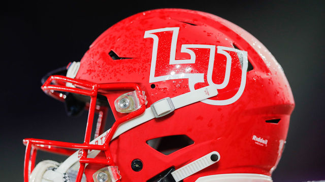 ORLANDO, FLORIDA - DECEMBER 21: A Liberty Flames helmet is seen on the sidelines during the fourth quarter of the 2019 Cure Bowl between the Liberty Flames and the Georgia Southern Eagles at Exploria Stadium on December 21, 2019 in Orlando, Florida.